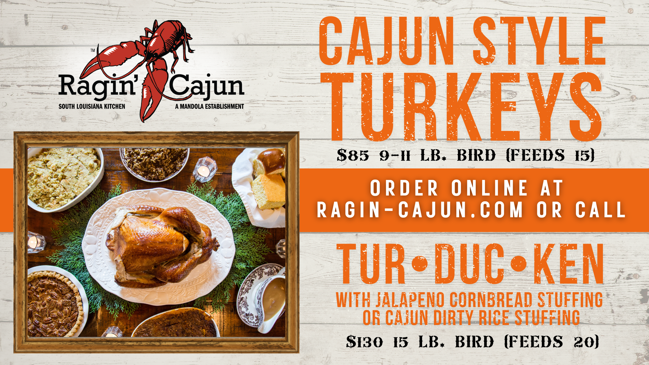 Order Your Cajun Fried Turkey from Ragin’ Cajun